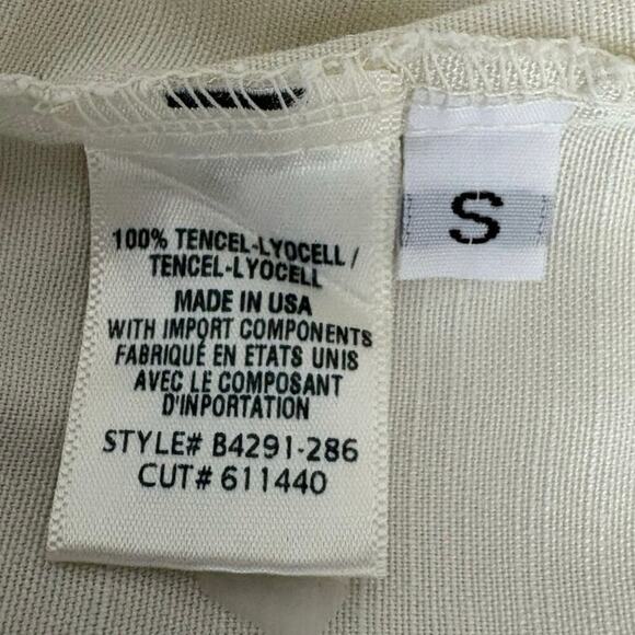 Bella Dahl Button Up Shirt Women’s Sz S Frayed Hem Ivory Cream Oversized LS - Picture 4 of 6